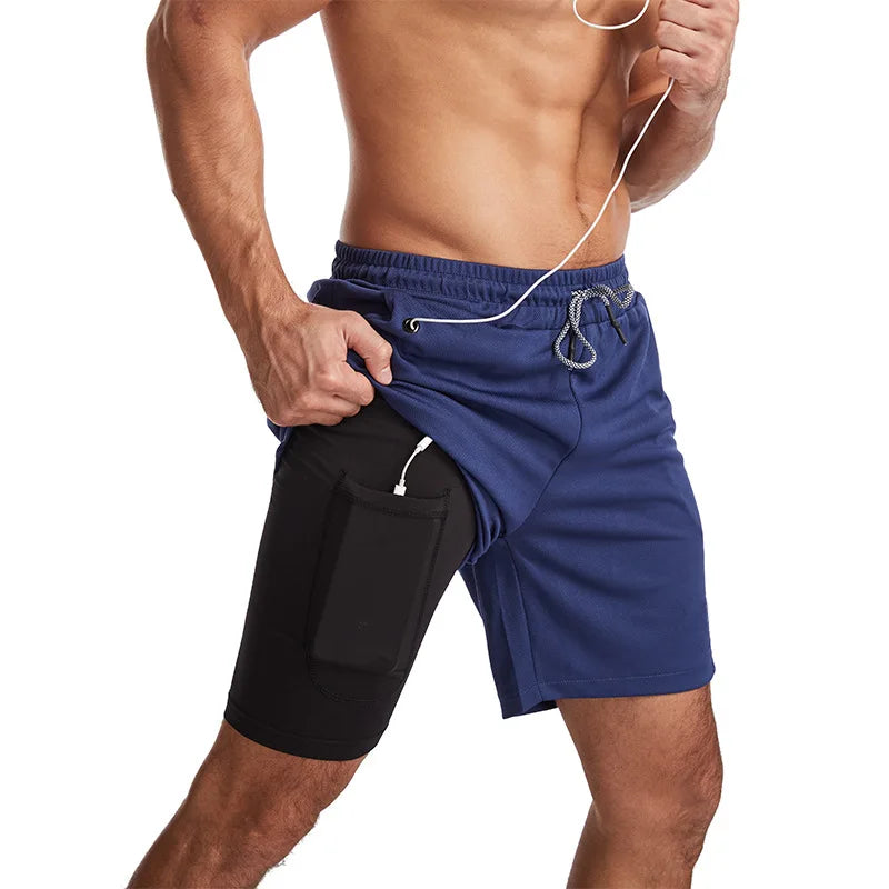 Double-layer Men's Sports Shorts