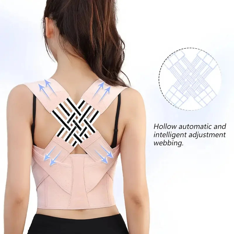 Upper Back Posture Corrector - Adjustable Shoulder Support Brace