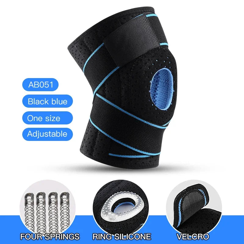 Kneepad Bandage Pressurized Elastic Knee Pads Arthritis Joints Protector Sports Gear Volleyball Knee Brace Protector