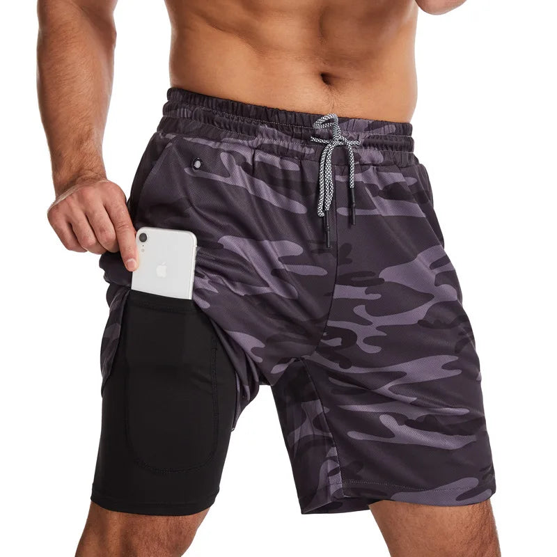 Double-layer Men's Sports Shorts