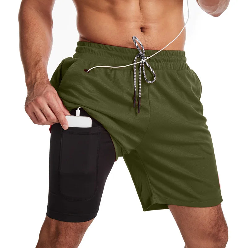 Double-layer Men's Sports Shorts