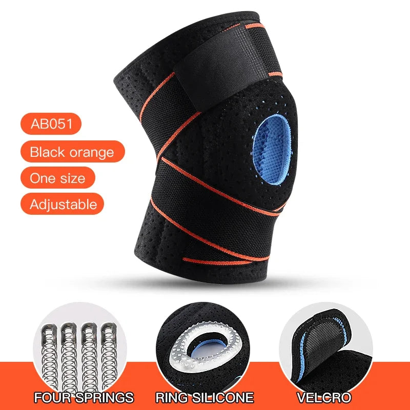 Kneepad Bandage Pressurized Elastic Knee Pads Arthritis Joints Protector Sports Gear Volleyball Knee Brace Protector