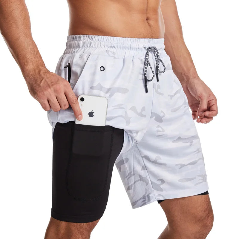 Double-layer Men's Sports Shorts