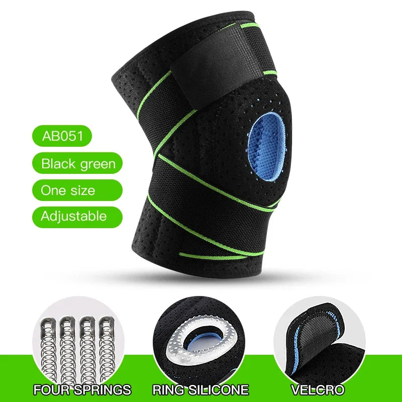 Kneepad Bandage Pressurized Elastic Knee Pads Arthritis Joints Protector Sports Gear Volleyball Knee Brace Protector