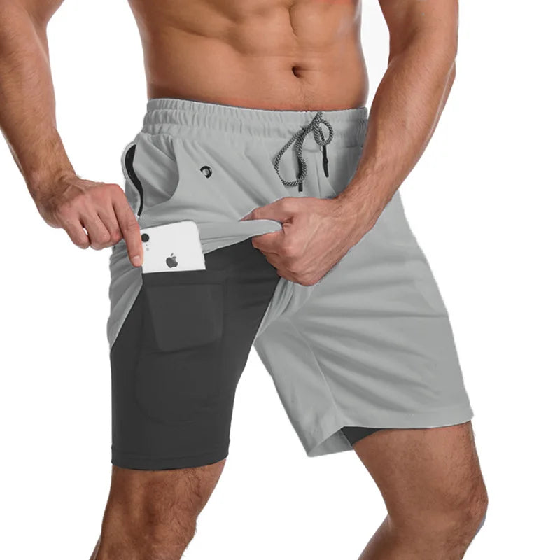 Double-layer Men's Sports Shorts