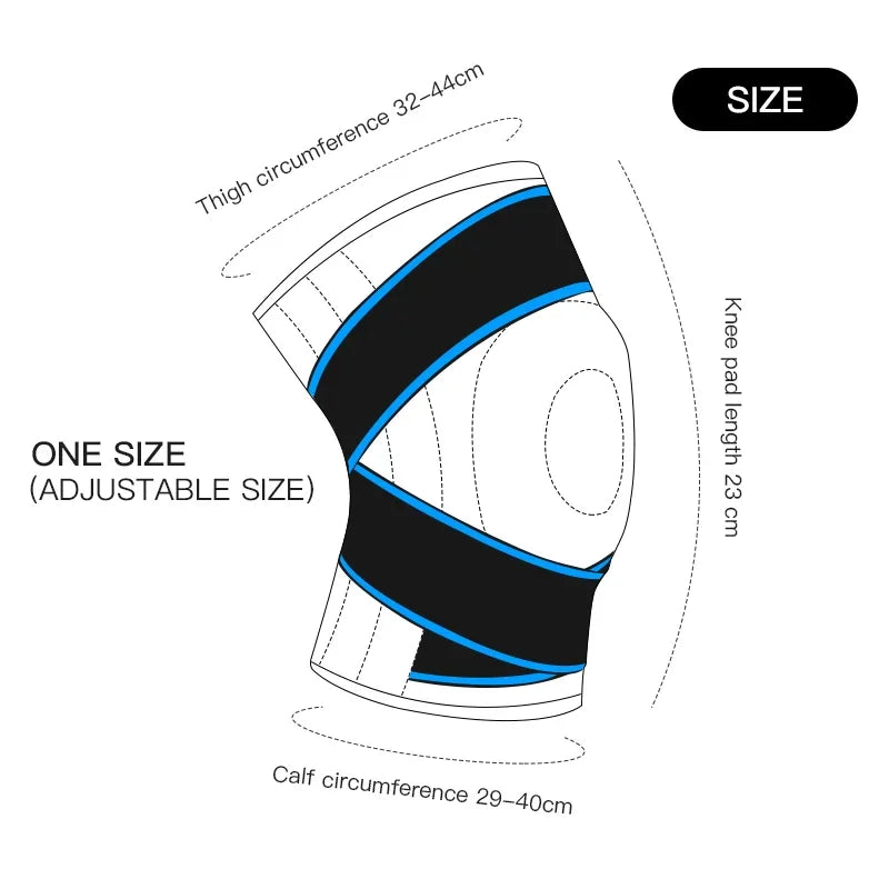Kneepad Bandage Pressurized Elastic Knee Pads Arthritis Joints Protector Sports Gear Volleyball Knee Brace Protector