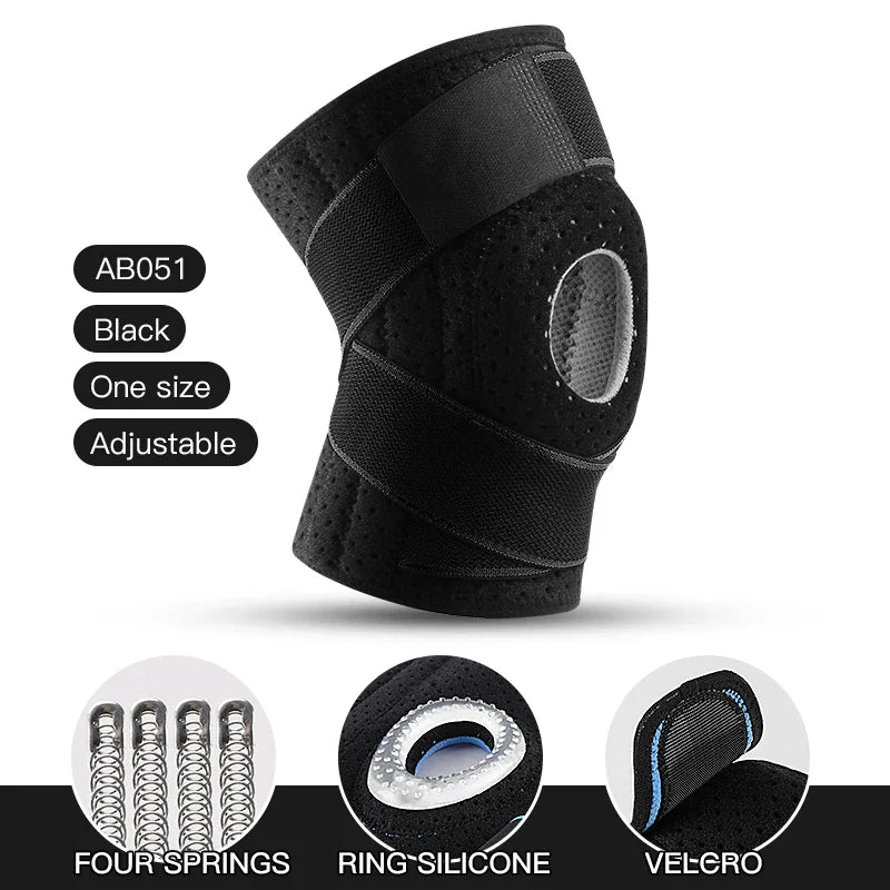 Kneepad Bandage Pressurized Elastic Knee Pads Arthritis Joints Protector Sports Gear Volleyball Knee Brace Protector