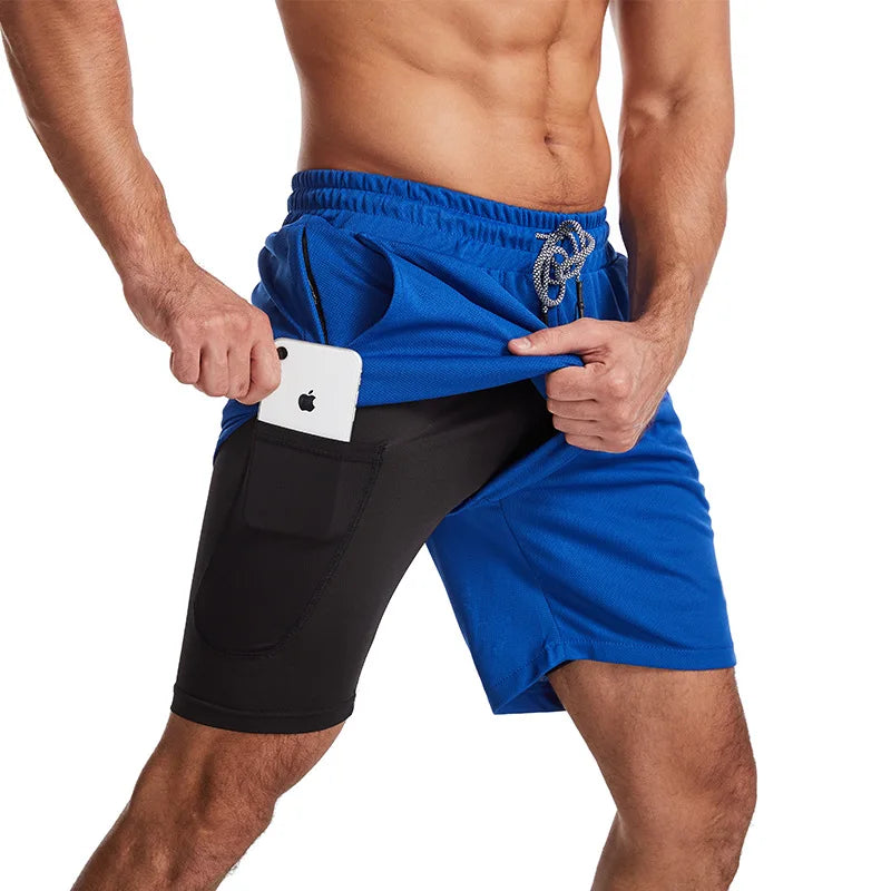Double-layer Men's Sports Shorts