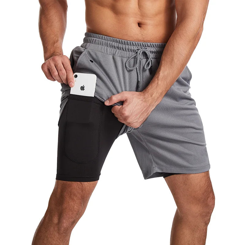 Double-layer Men's Sports Shorts