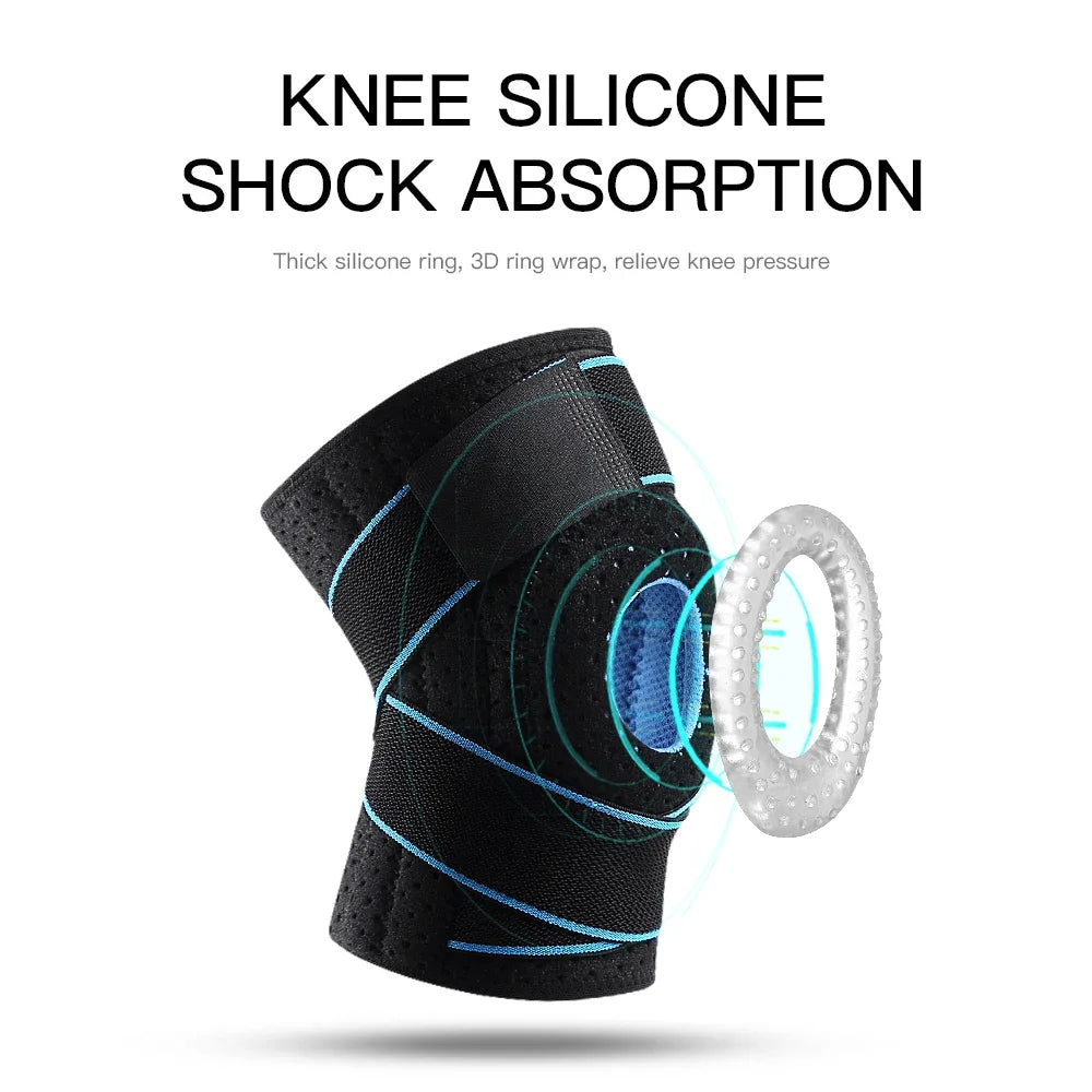 Kneepad Bandage Pressurized Elastic Knee Pads Arthritis Joints Protector Sports Gear Volleyball Knee Brace Protector