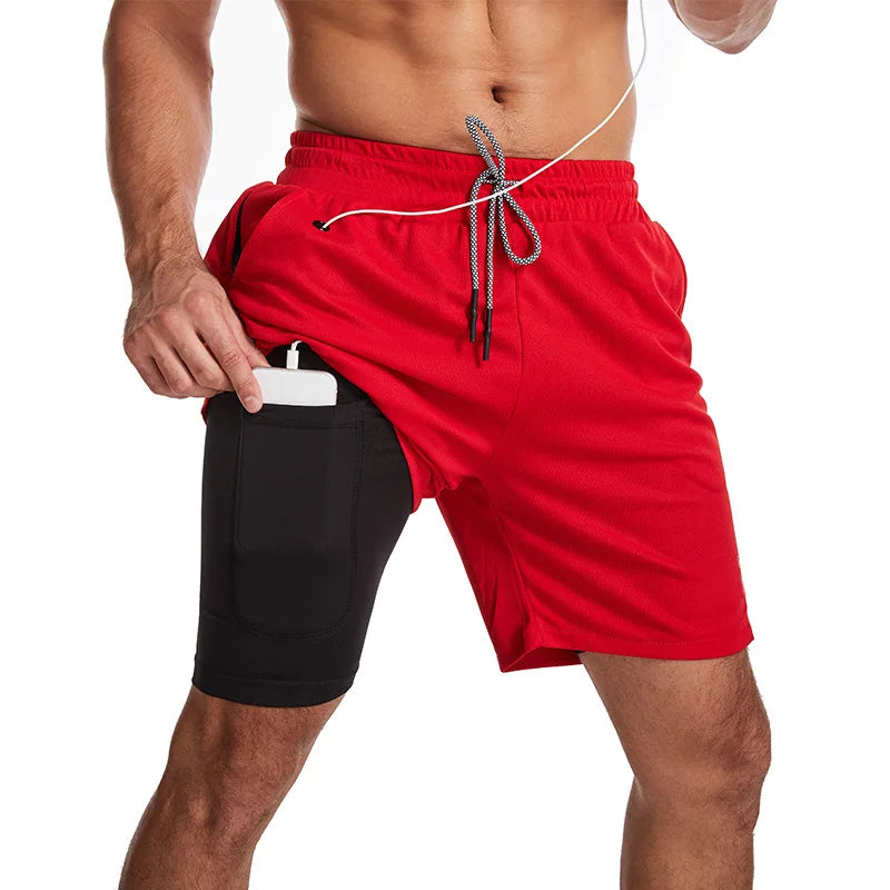 Double-layer Men's Sports Shorts
