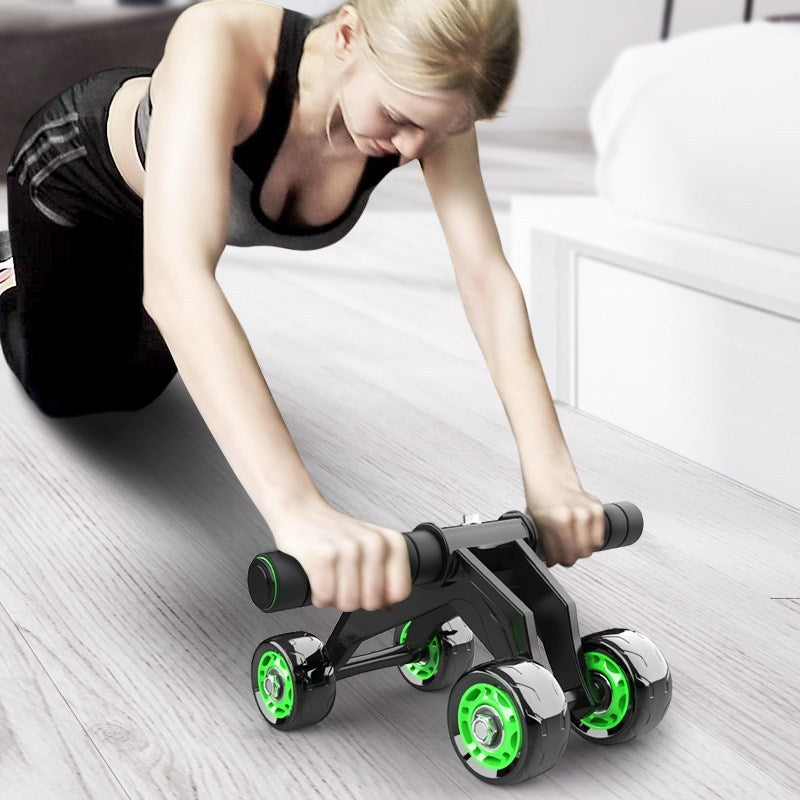 4-Wheel Ab Roller - Ultra-Stable Multi-Wheel Core Trainer