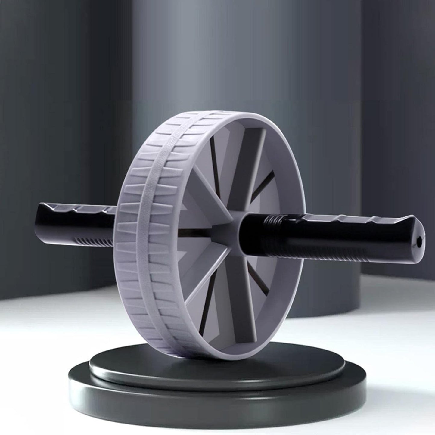 Silent Ab Wheel Roller - Quiet Core Strength Trainer with Knee Pad