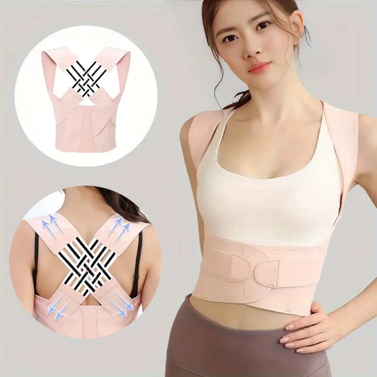 Upper Back Posture Corrector - Adjustable Shoulder Support Brace