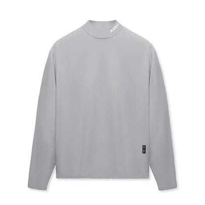 Gym Men's Display Pectoral Muscle Fitness Sweatshirt Workout Turtleneck Long Sleeve T-shirt Training Tops Regular Casual Tees