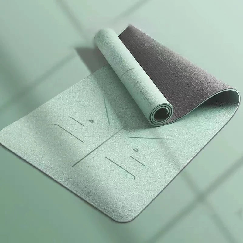 TPE Yoga Mat - Eco-Friendly Non-Slip Exercise Mat with Alignment
