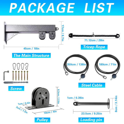 Wall Mounted Cable Pulley System