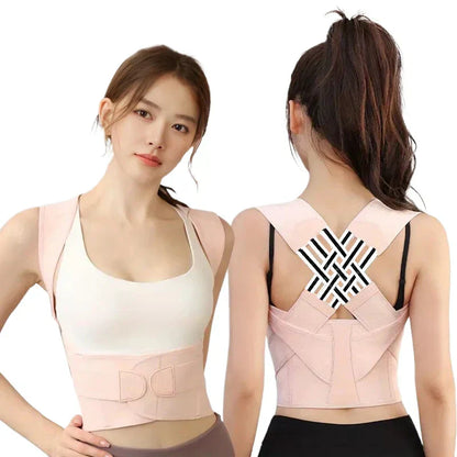 Upper Back Posture Corrector - Adjustable Shoulder Support Brace