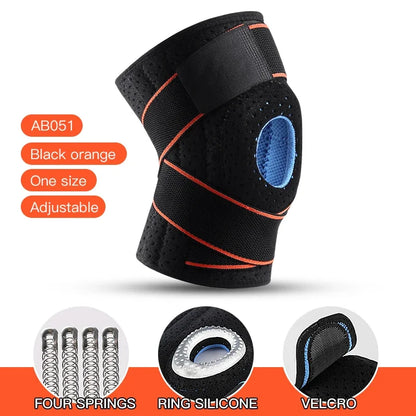 Kneepad Bandage Pressurized Elastic Knee Pads Arthritis Joints Protector Sports Gear Volleyball Knee Brace Protector
