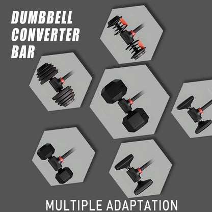 Adjustable Dumbbell Converter to Barbell Set