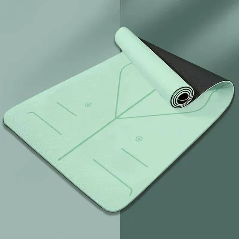 TPE Yoga Mat - Eco-Friendly Non-Slip Exercise Mat with Alignment