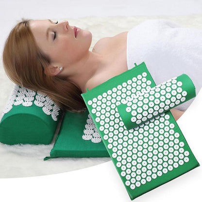 Acupressure Mat & Pillow Set - Spike Massage Mat for Pain Relief