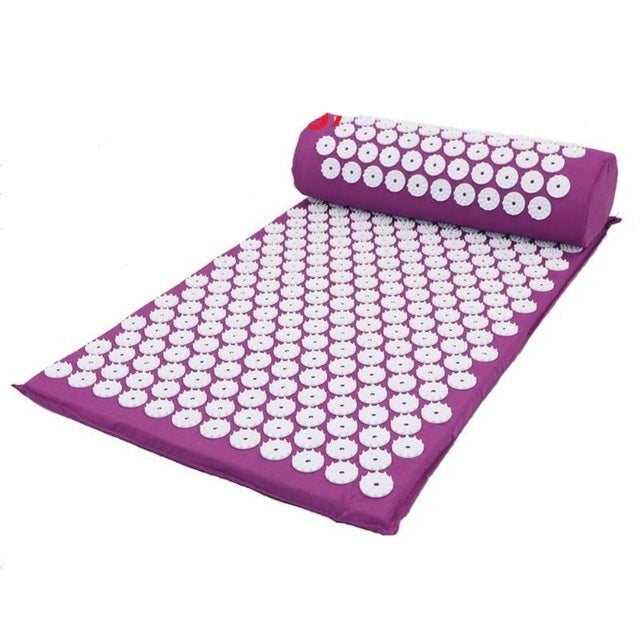 Acupressure Mat & Pillow Set - Spike Massage Mat for Pain Relief